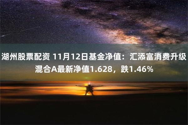 湖州股票配资 11月12日基金净值：汇添富消费升级混合A最新净值1.628，跌1.46%