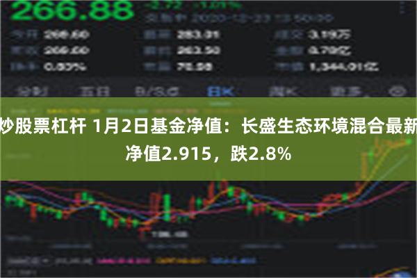 炒股票杠杆 1月2日基金净值：长盛生态环境混合最新净值2.915，跌2.8%